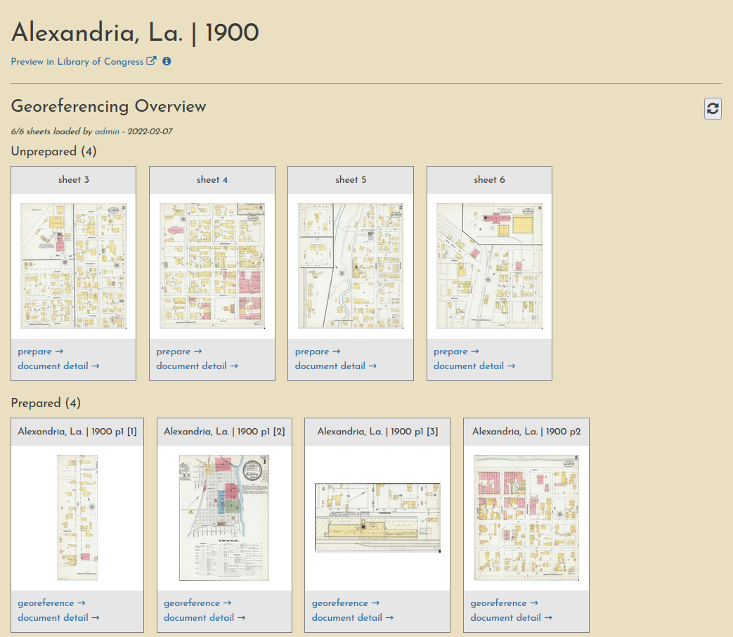 Volume summary with sheets 1 and 2 fully prepared.