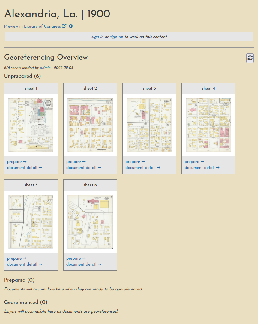 All 6 sheets have been loaded.