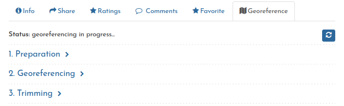 The georeference tab indicates that georeferencing is in progress.