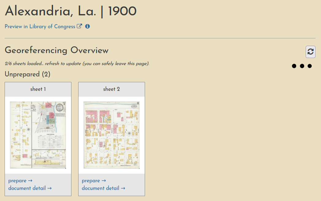 2 of 6 sheets have been loaded.