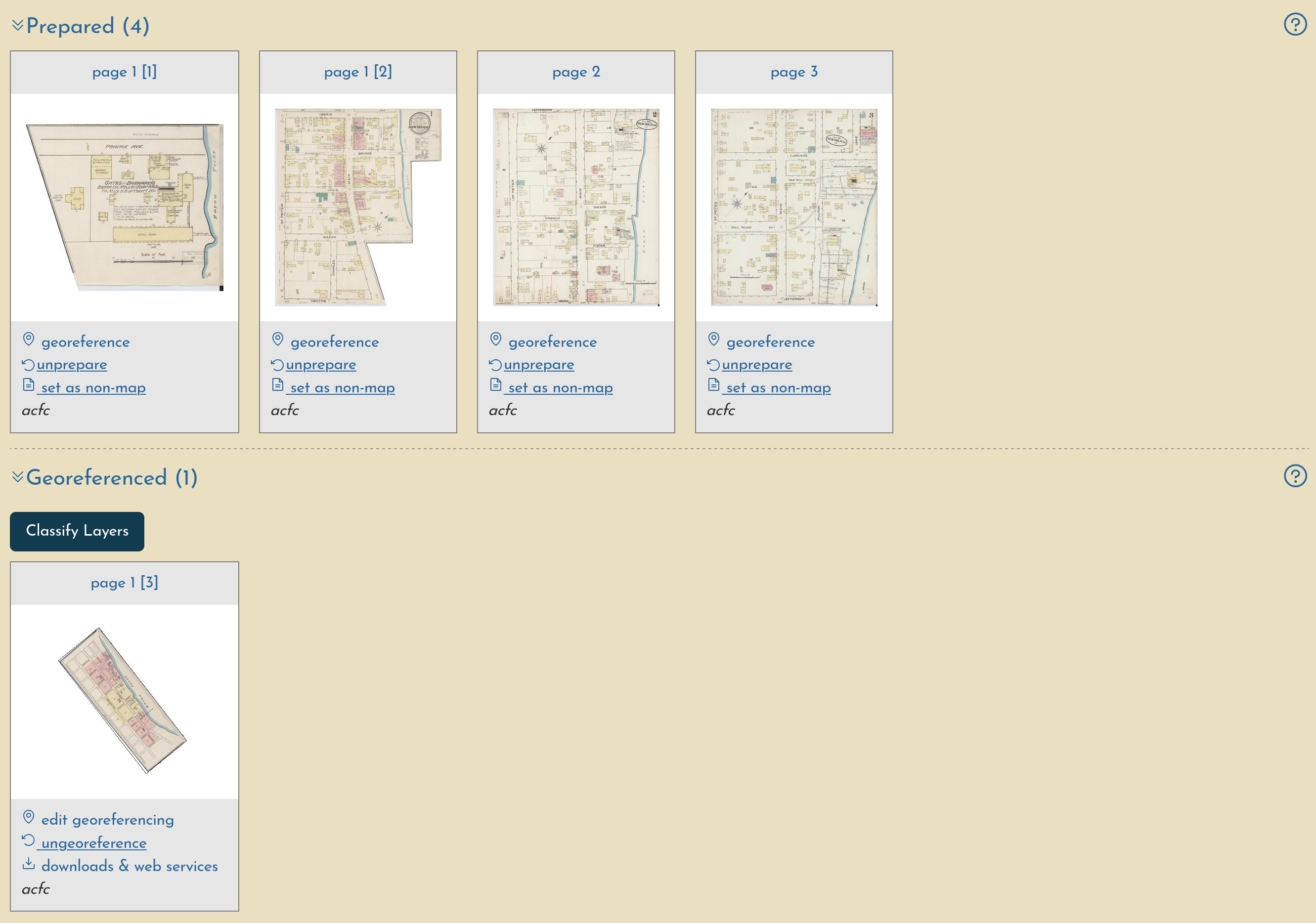 One region has been georeferenced