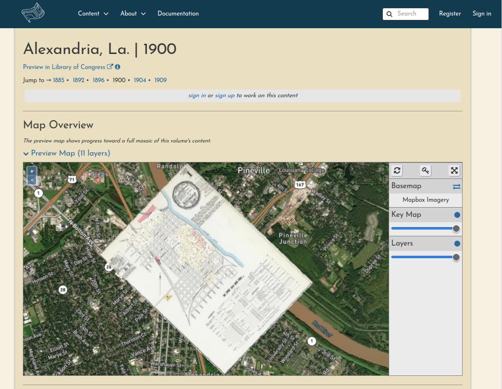Volume Summary - Map Overview